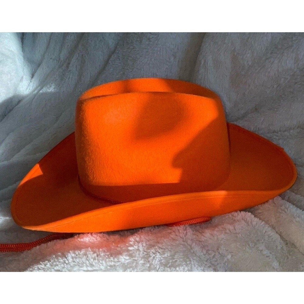 Premium Felt Cowboy Hats Stylish Durable Country western hats Rodeo hats Orange